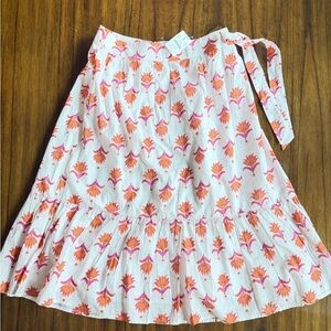 NWT J. Crew A-Line Skirt - Orange and Pink Floral